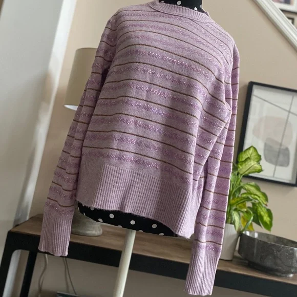 J. Crew Sequin Stripe Supersoft Yarn Sweater - Picture 2 of 9